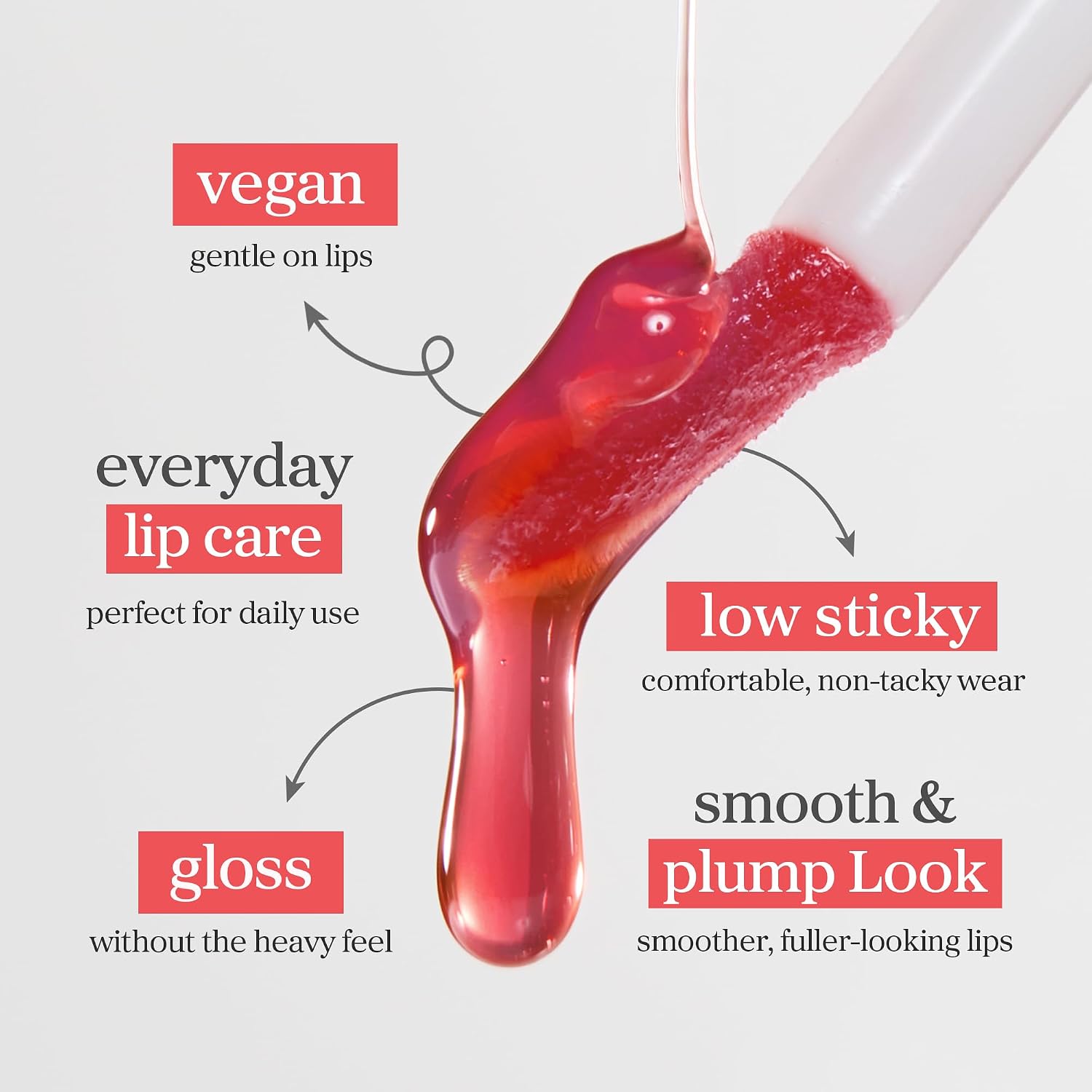 NOONI Korean Lip Oil - Appleberry - Plumping & Hydrating Tinted Lip Gloss