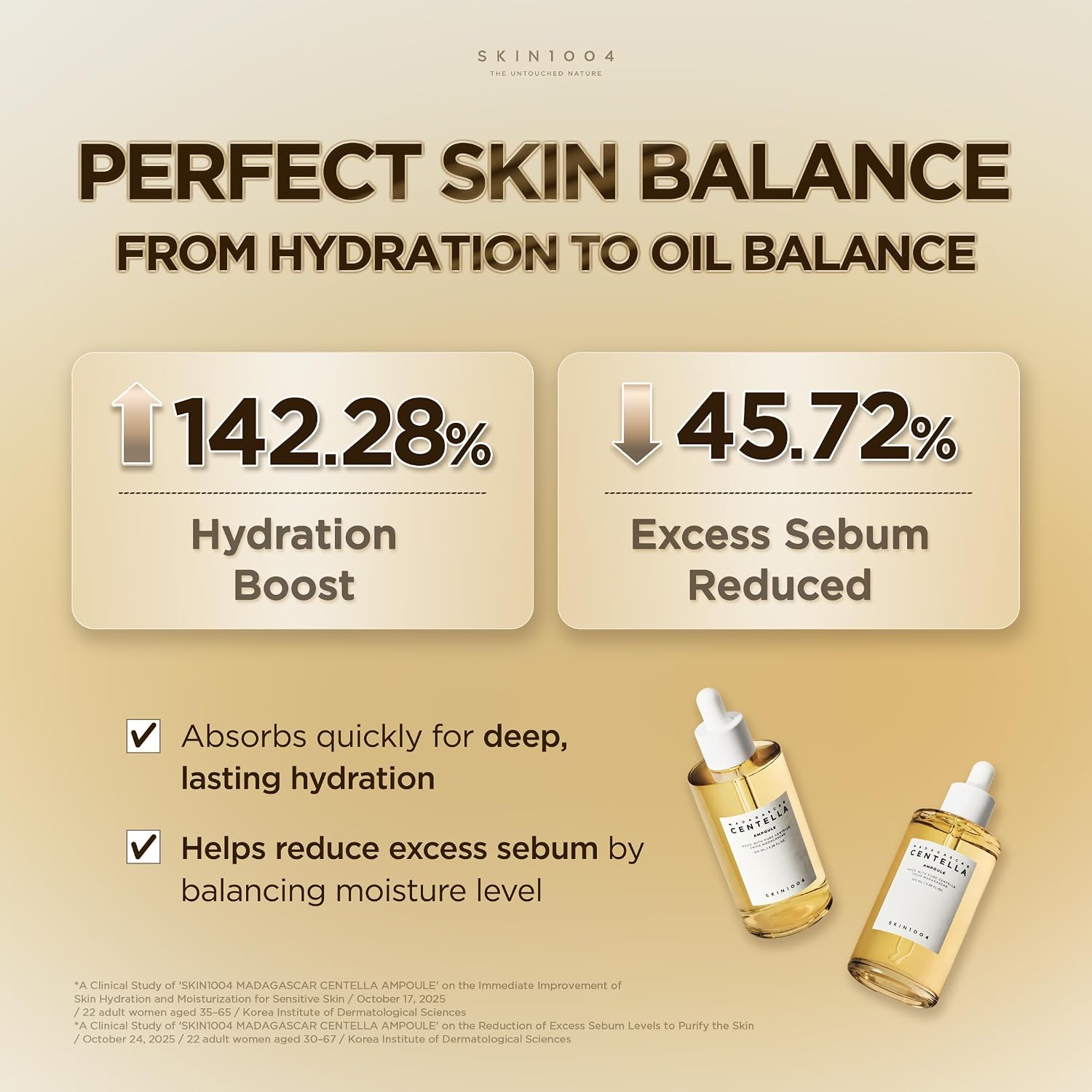 SKIN1004 [Hudson's Pick] Madagascar Centella Ampoule, Korean Face Serum with Centella Asiatica for Hydrating & Moisturizing, Soothing Facial Serum for Skin Balance, Korean Skin Care, 100ml
