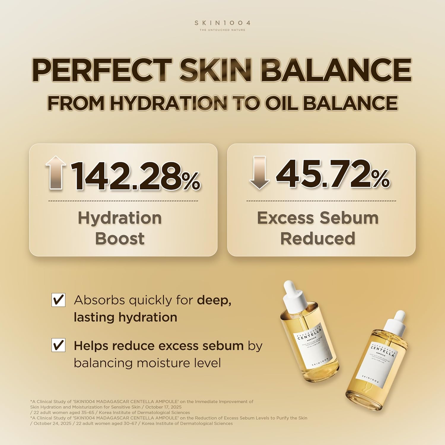 SKIN1004 [Hudson's Pick] Madagascar Centella Ampoule, Korean Face Serum with Centella Asiatica for Hydrating & Moisturizing, Soothing Facial Serum for Skin Balance, Korean Skin Care, 100ml