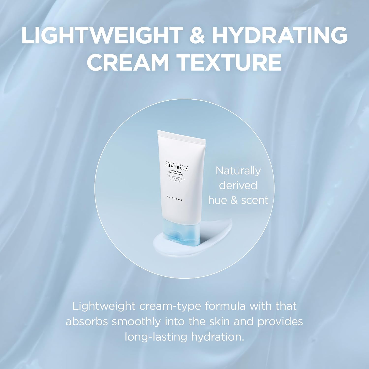 SKIN1004 Hyalu-Cica Moisture Cream, Korean Moisturiser, Face Cream, 75ml