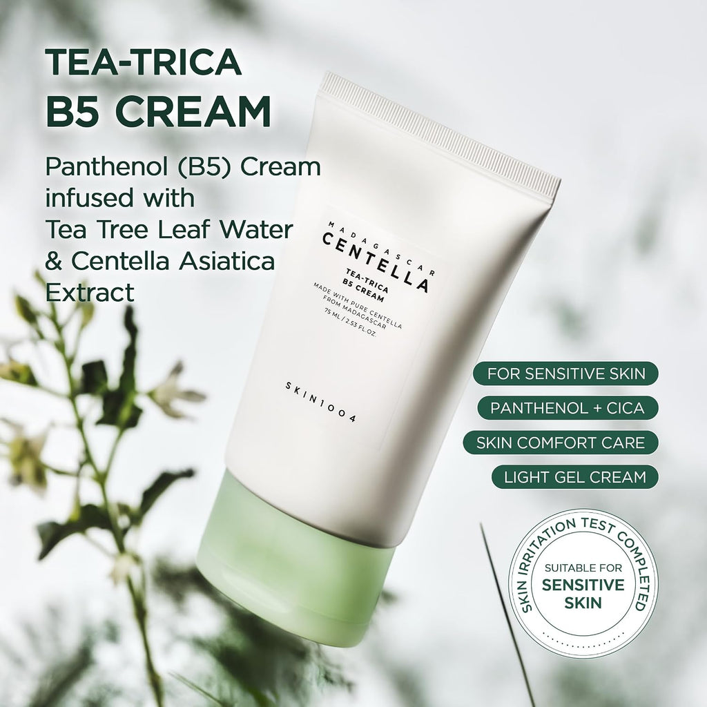 SKIN1004 Hyalu-Cica Moisture Cream, Korean Moisturiser, Face Cream, 75ml