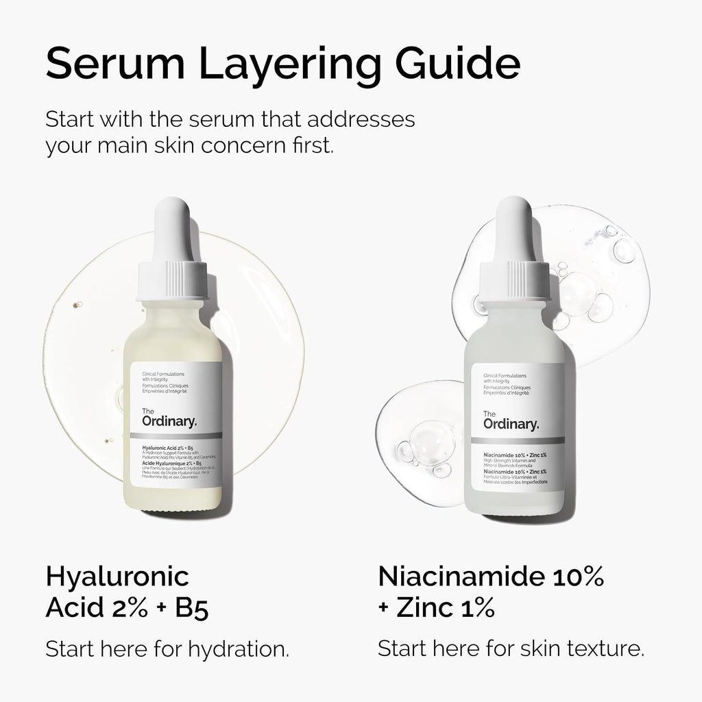 The Ordinary Niacinamide 10% + Zinc 1%, Brightening & Smoothing Serum for Blemish-Prone Skin