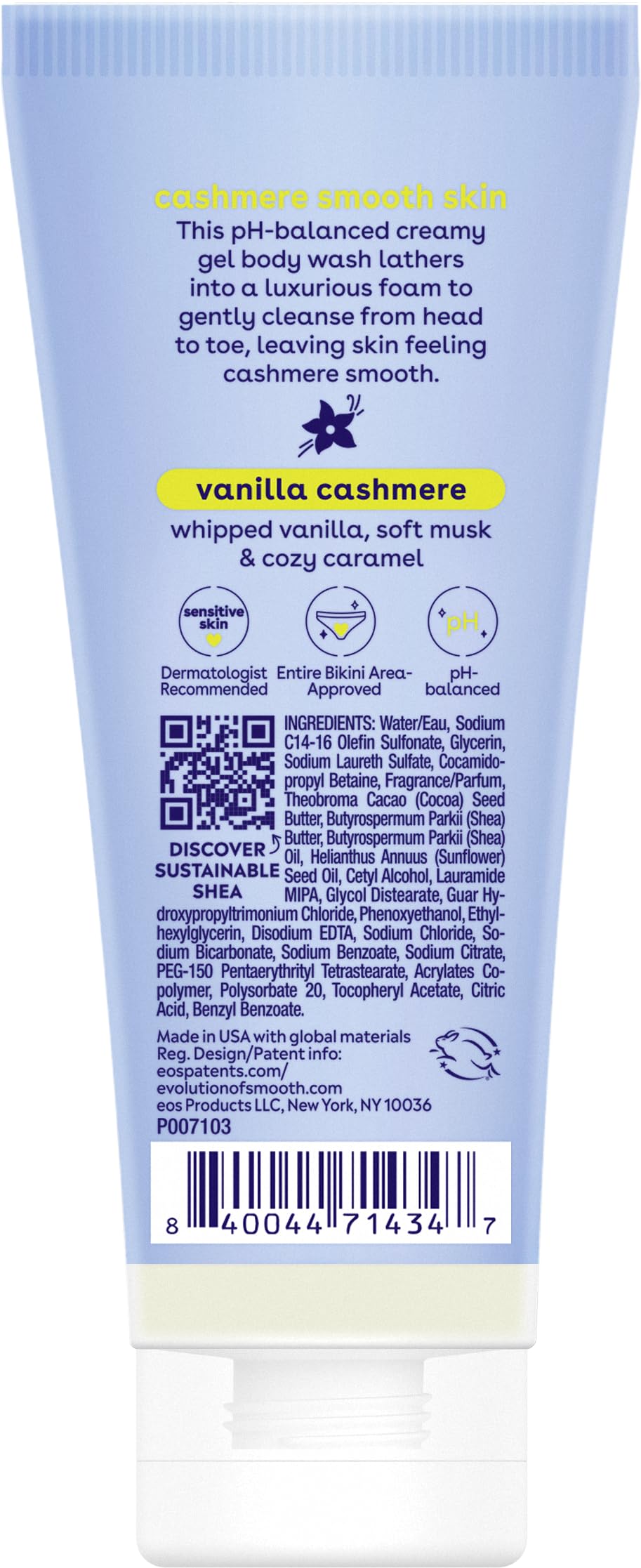 eos Cashmere Body Wash- Fresh & Cozy, Creamy Gel with Shea Butter, 16 fl oz