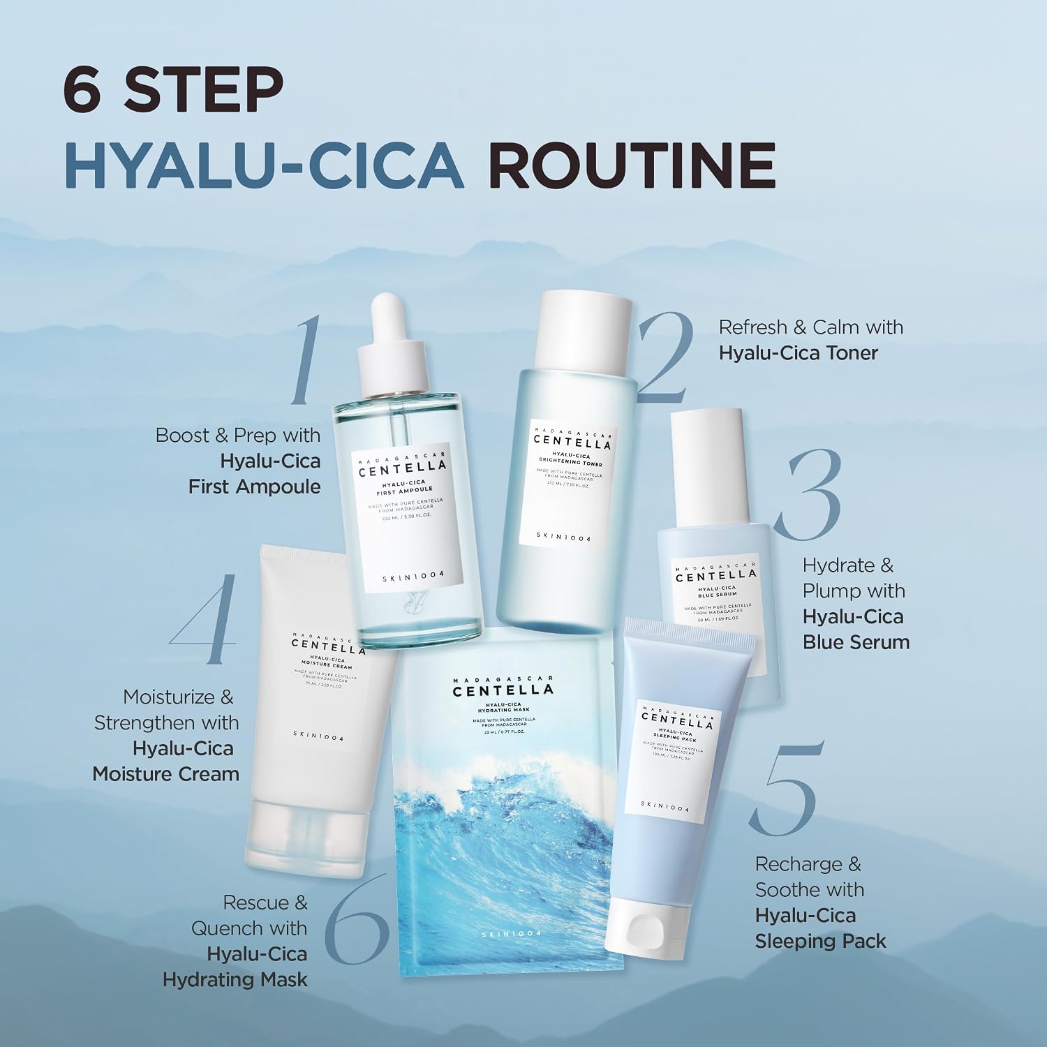 SKIN1004 Hyalu-Cica Moisture Cream, Korean Moisturiser, Face Cream, 75ml