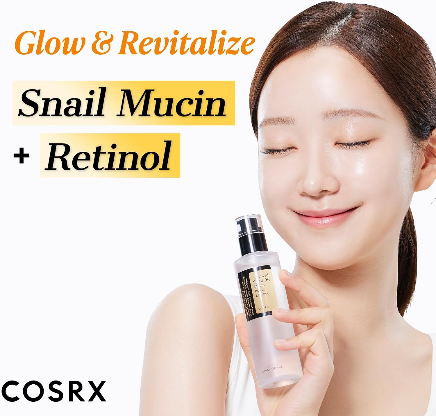 COSRX Snail Mucin 96% Power Repairing Essence 100ml, Hydrating Serum for Face with Snail Secretion Filtrate for Dull Skin & Fine Lines, Korean Skincare