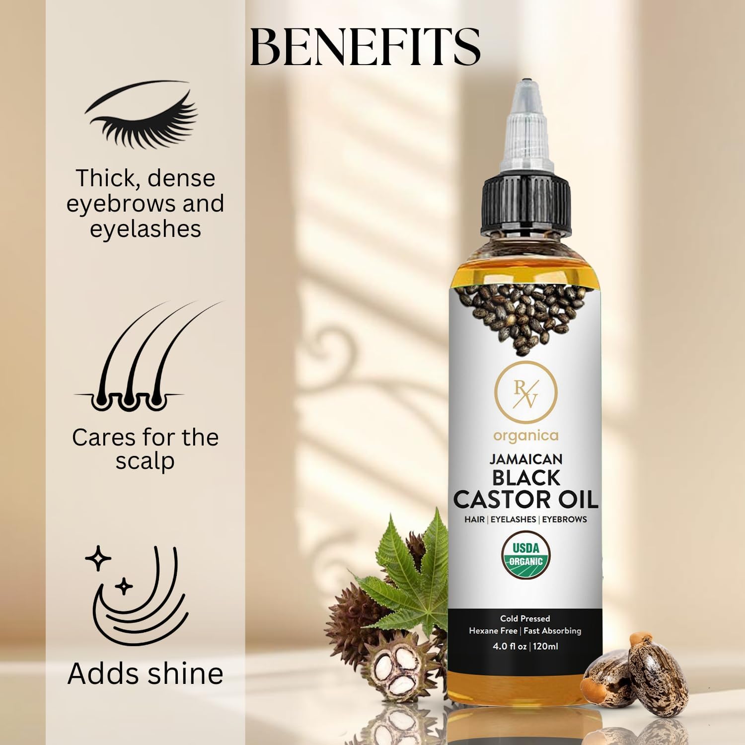 Jojoba Oil 120ml – 100% Pure Cold Pressed Jojoba Oil for Hair, Scalp & Nails | Unrefined, Hexane Free & Natural Moisturising Oil – 4.05 fl oz