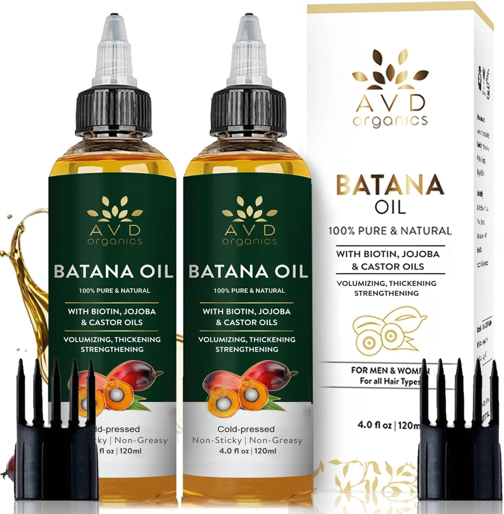 AVD Organics Rosemary Oil for Hair Growth Infused With Biotin, Jojoba & Castor Oil | Hair strengthening Treatment | Nourishing & Volumizing | Non GMO Verified 120ml (4fl oz)