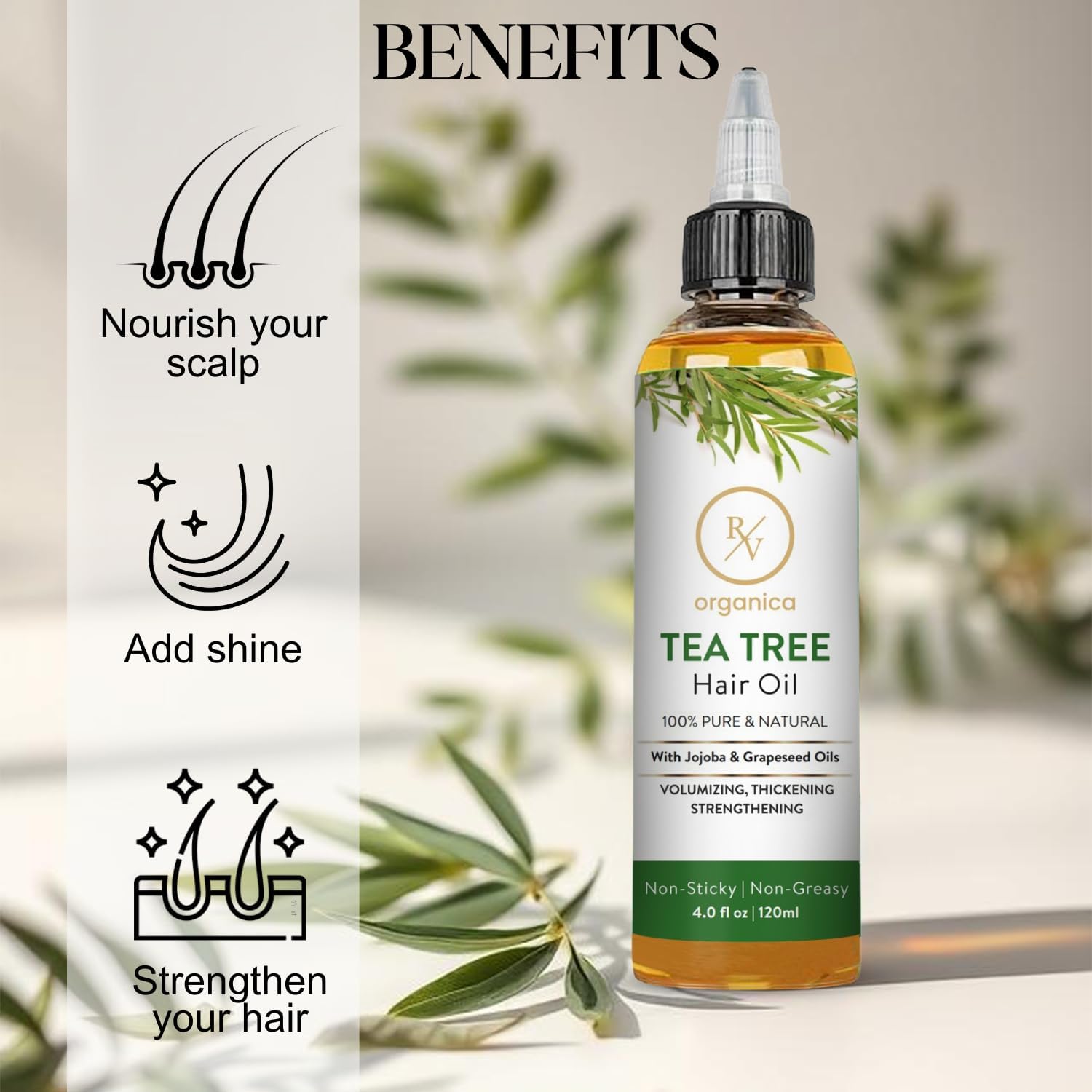 Jojoba Oil 120ml – 100% Pure Cold Pressed Jojoba Oil for Hair, Scalp & Nails | Unrefined, Hexane Free & Natural Moisturising Oil – 4.05 fl oz