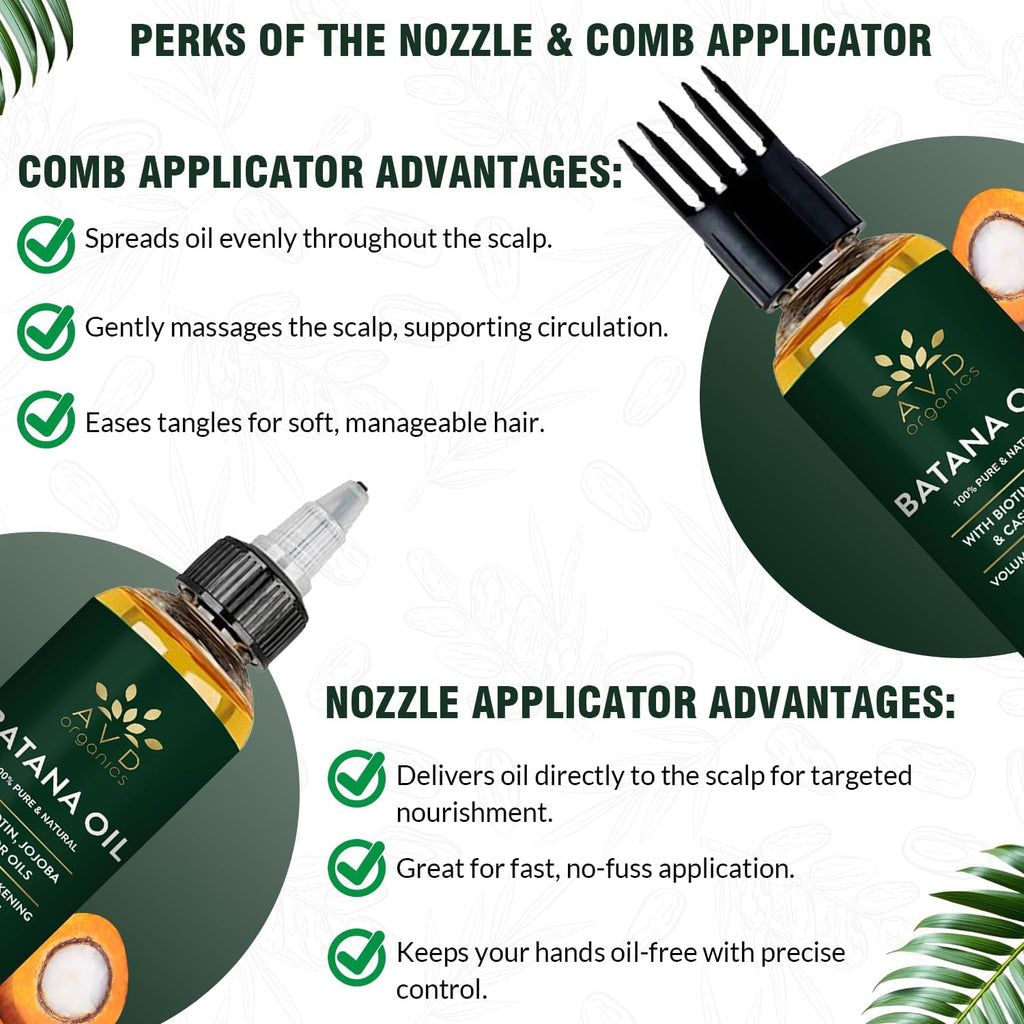 AVD Organics Rosemary Oil for Hair Growth Infused With Biotin, Jojoba & Castor Oil | Hair strengthening Treatment | Nourishing & Volumizing | Non GMO Verified 120ml (4fl oz)