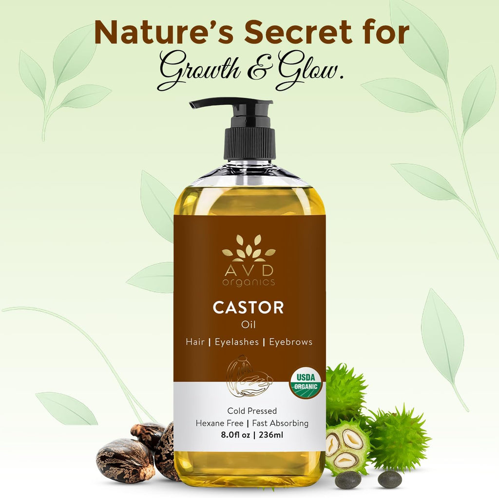 AVD Organics Rosemary Oil for Hair Growth Infused With Biotin, Jojoba & Castor Oil | Hair strengthening Treatment | Nourishing & Volumizing | Non GMO Verified 120ml (4fl oz)
