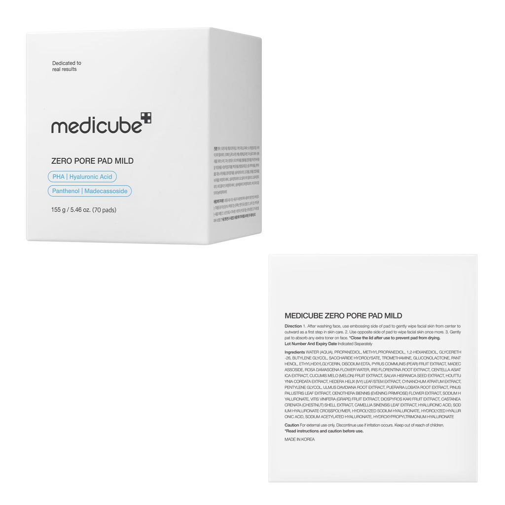 medicube Toner Pads Zero Pore Pad 2.0 for Exfoliation and Pore Care