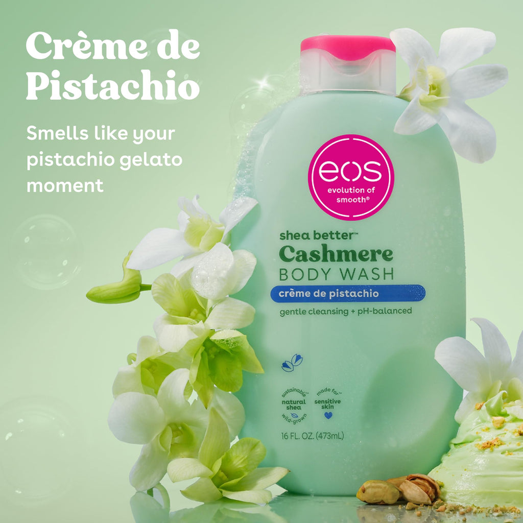 eos Cashmere Body Wash- Fresh & Cozy, Creamy Gel with Shea Butter, 16 fl oz