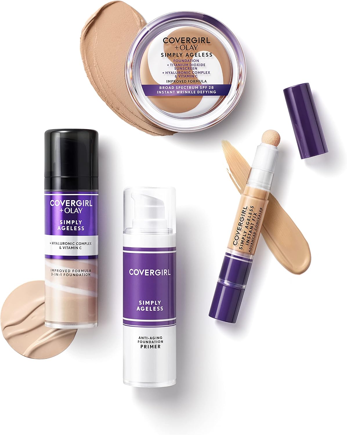COVERGIRL & OLAY Simply Ageless Instant Wrinkle Defying Foundation Creamy Natural, .4 oz