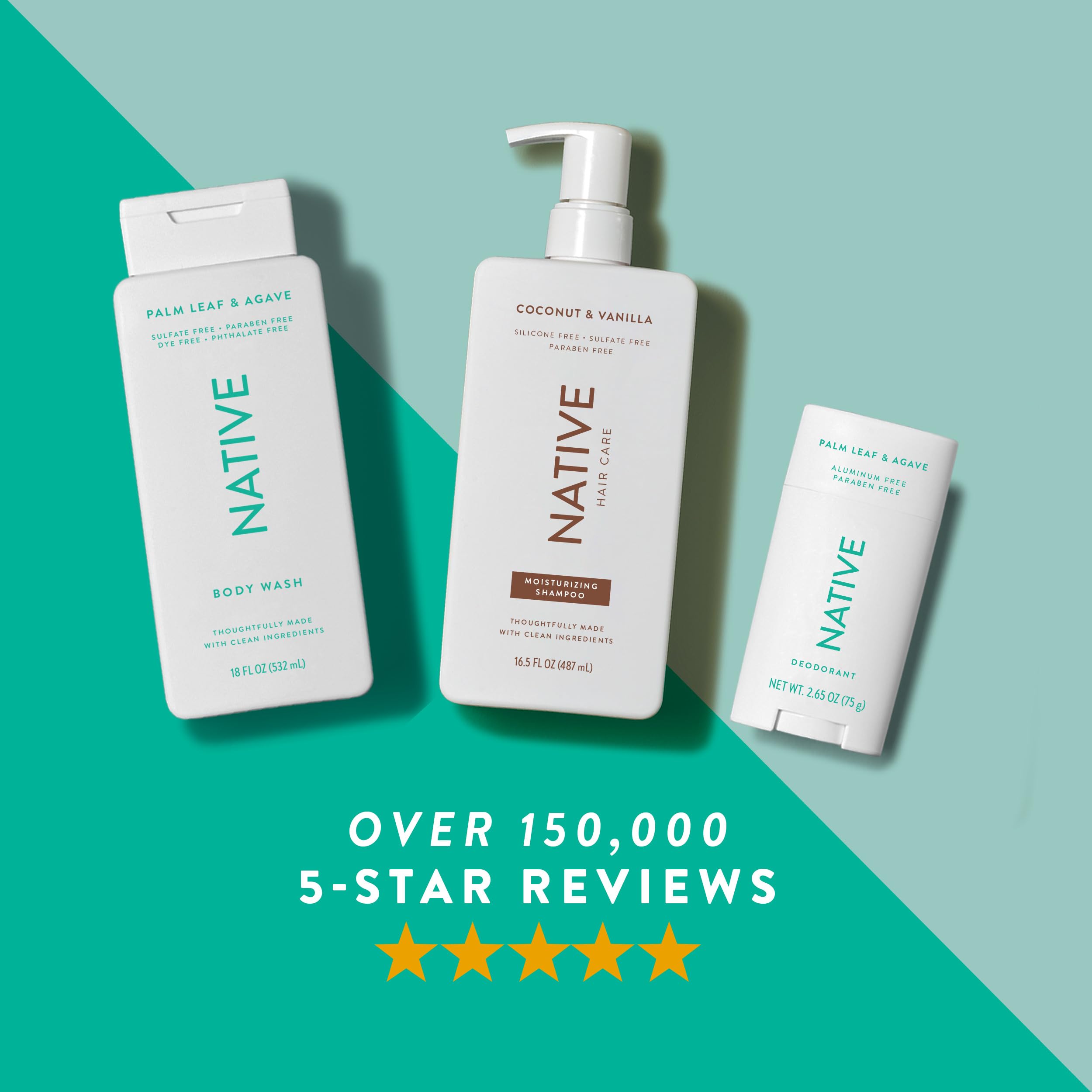 Native Deodorant Contains Naturally Derived Ingredients, 72 Hour Odor Control, Deodorant for Women and Men, Aluminum Free, Coconut & Vanilla 2.65oz