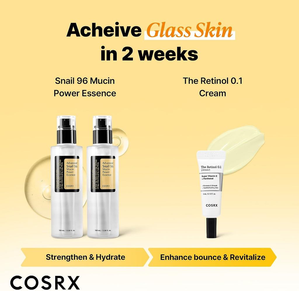 COSRX Snail Mucin 96% Power Repairing Essence 100ml, Hydrating Serum for Face with Snail Secretion Filtrate for Dull Skin & Fine Lines, Korean Skincare