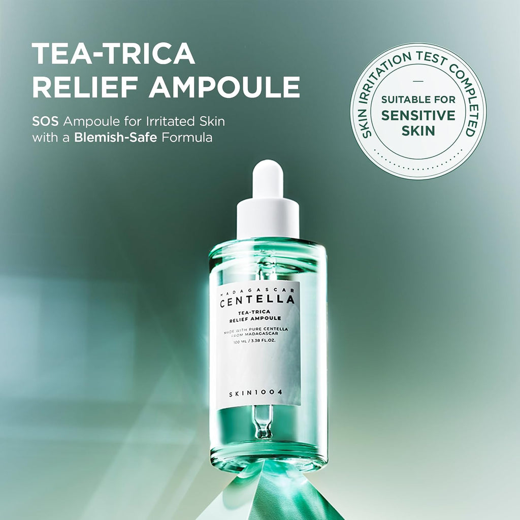 SKIN1004 [Hudson's Pick] Madagascar Centella Ampoule, Korean Face Serum with Centella Asiatica for Hydrating & Moisturizing, Soothing Facial Serum for Skin Balance, Korean Skin Care, 100ml