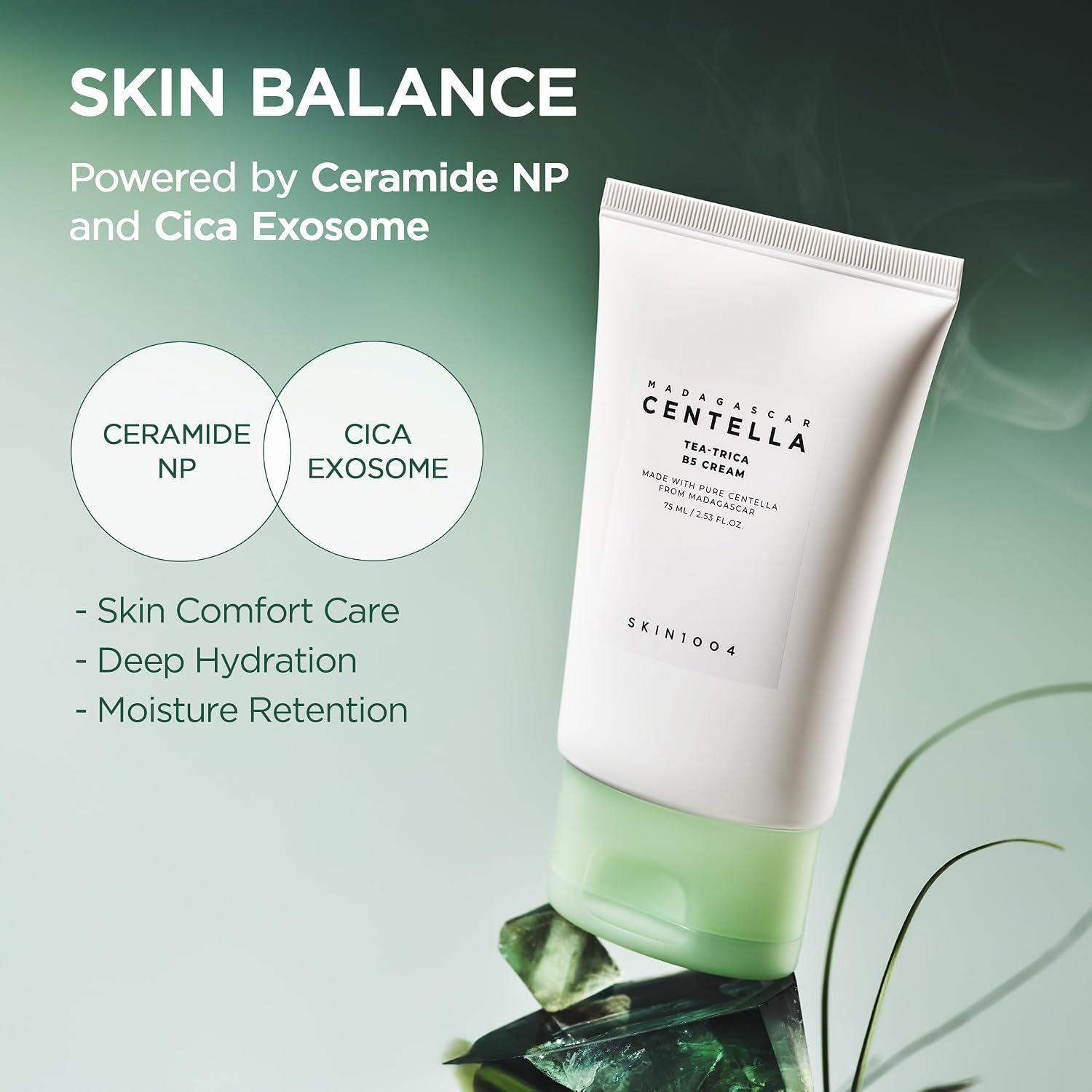 SKIN1004 Hyalu-Cica Moisture Cream, Korean Moisturiser, Face Cream, 75ml