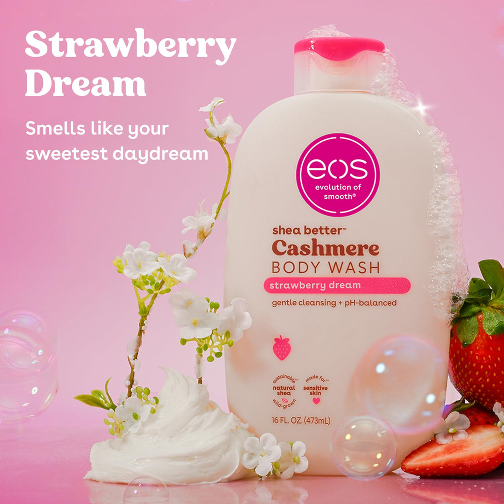eos Cashmere Body Wash- Fresh & Cozy, Creamy Gel with Shea Butter, 16 fl oz
