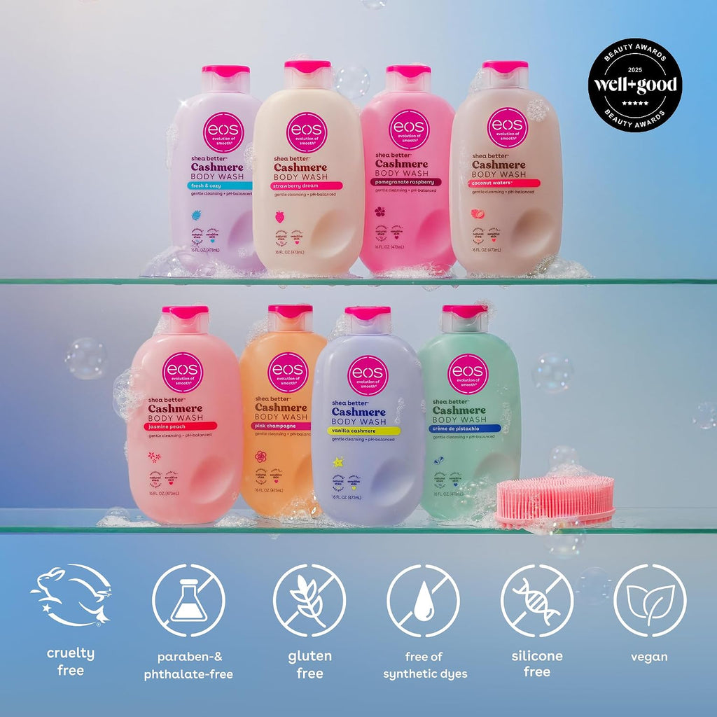 eos Cashmere Body Wash- Fresh & Cozy, Creamy Gel with Shea Butter, 16 fl oz