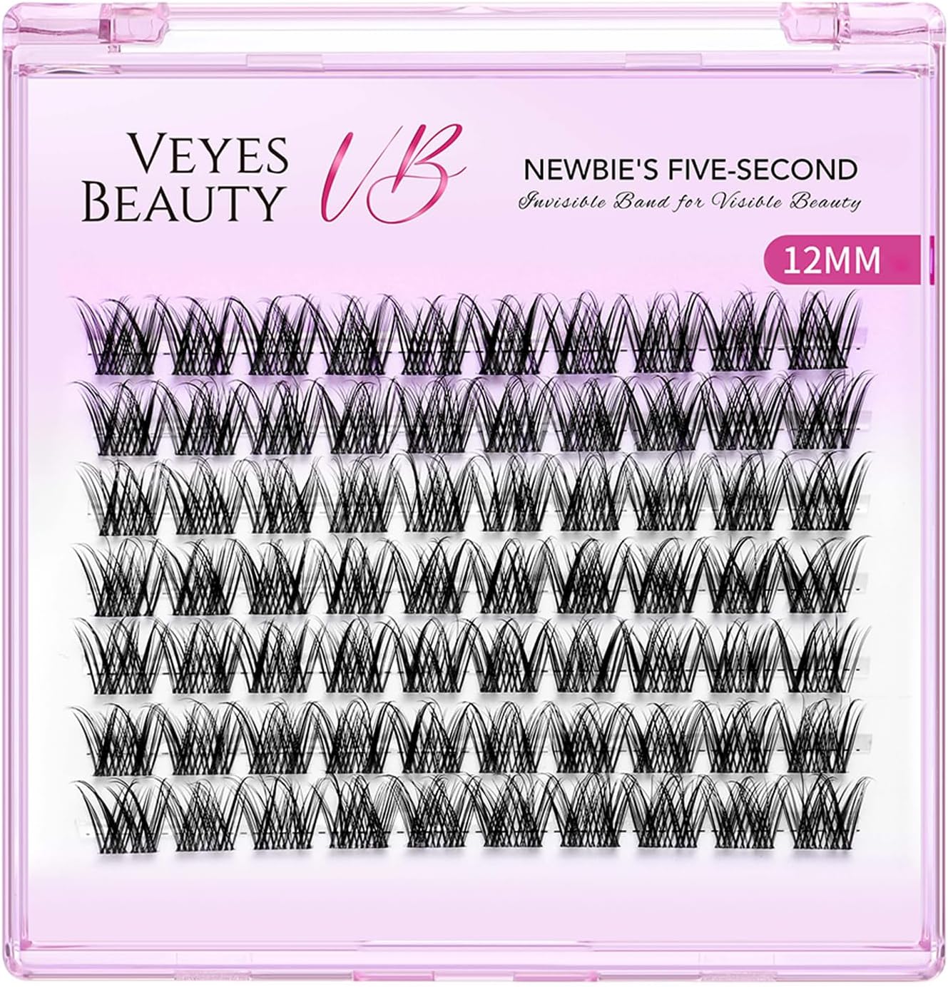 VEYESBEAUTY Manga Lash Clusters Eyelash Extensions Thin & Invisible Band