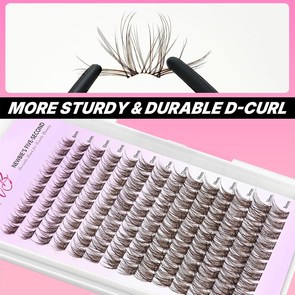 VEYESBEAUTY Manga Lash Clusters Eyelash Extensions Thin & Invisible Band