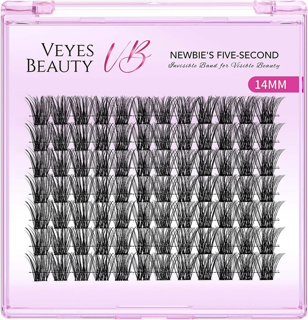 VEYESBEAUTY Manga Lash Clusters Eyelash Extensions Thin & Invisible Band