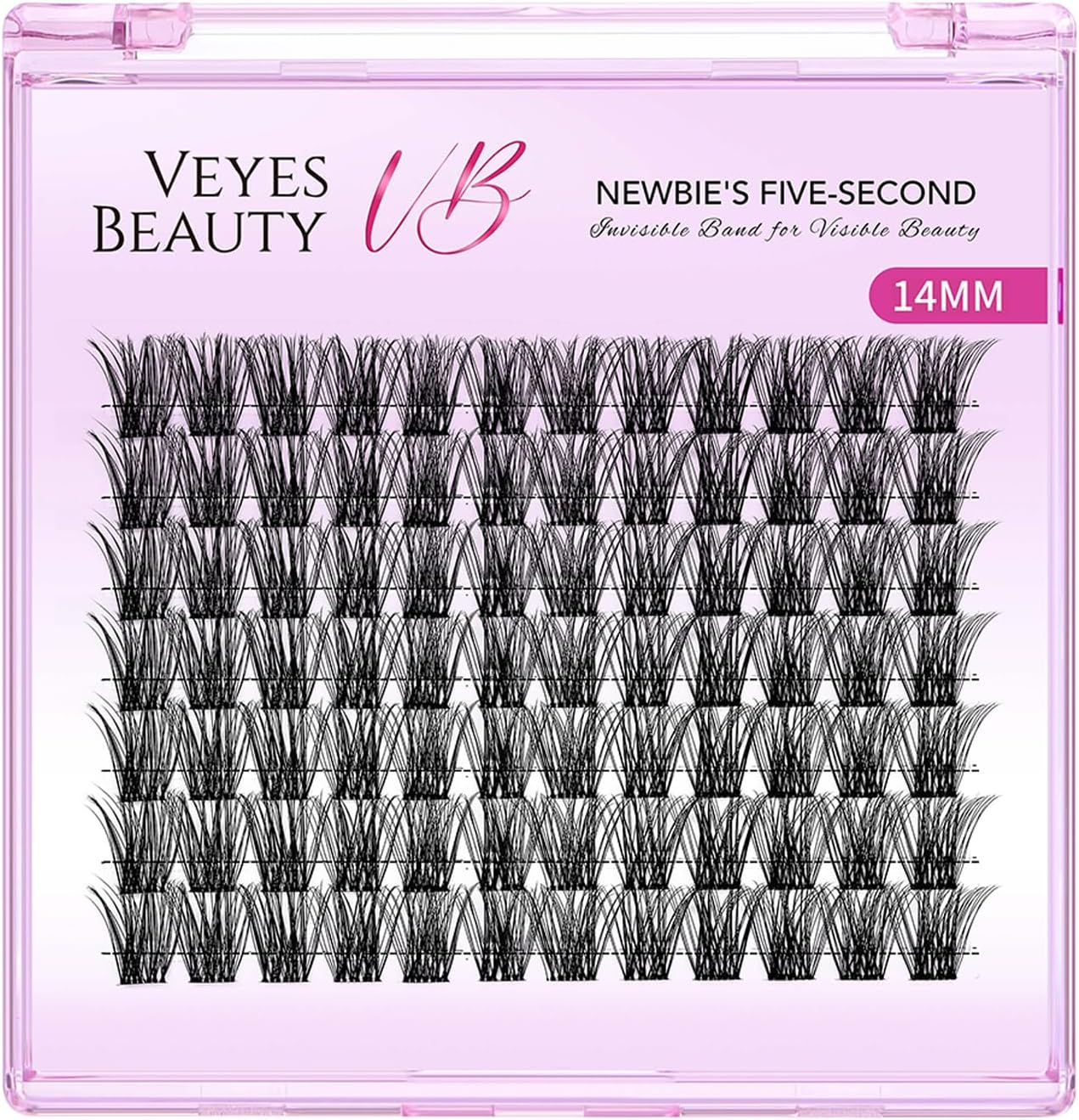 VEYESBEAUTY Manga Lash Clusters Eyelash Extensions Thin & Invisible Band