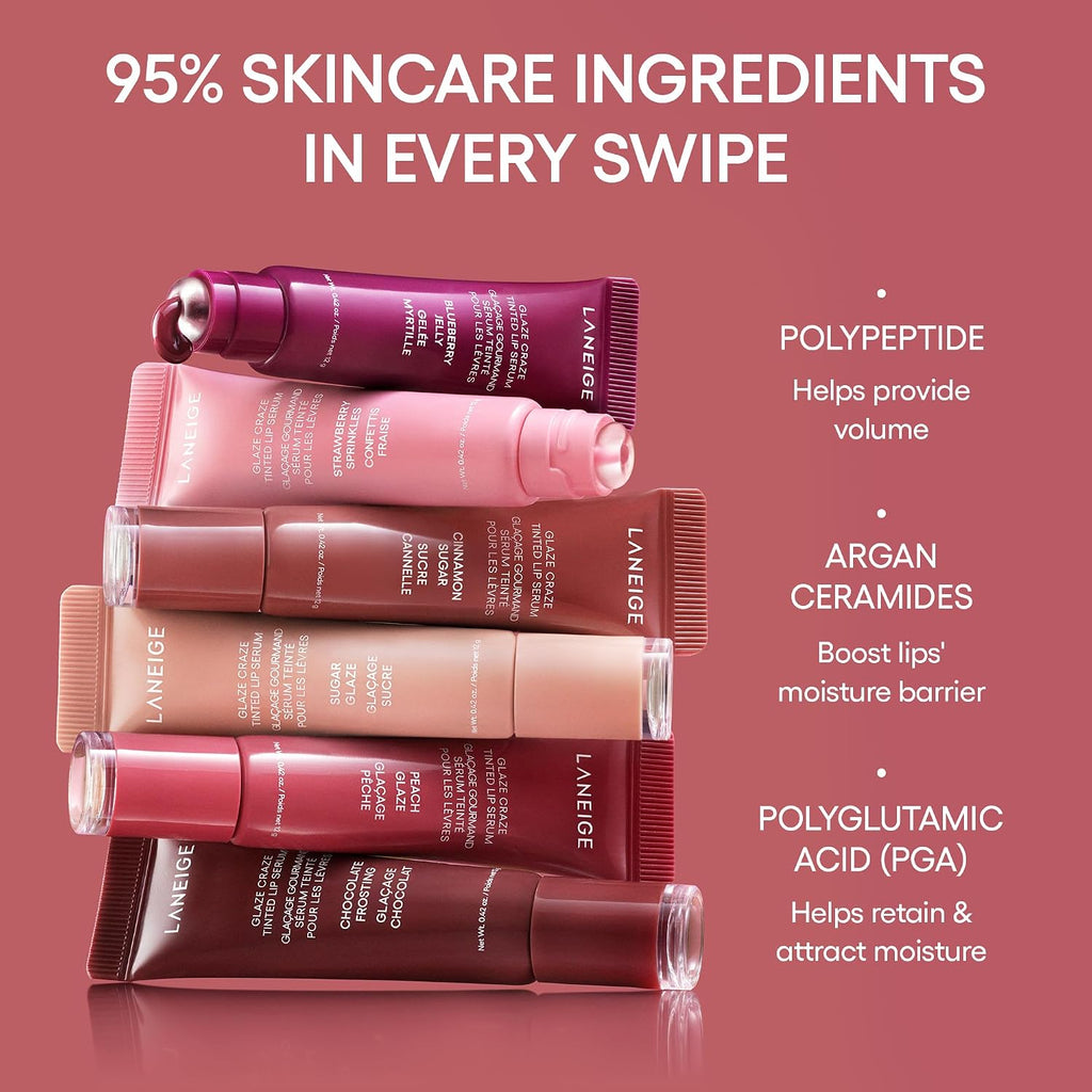 LANEIGE Glaze Craze Tinted Lip Serum, Cinnamon Sugar
