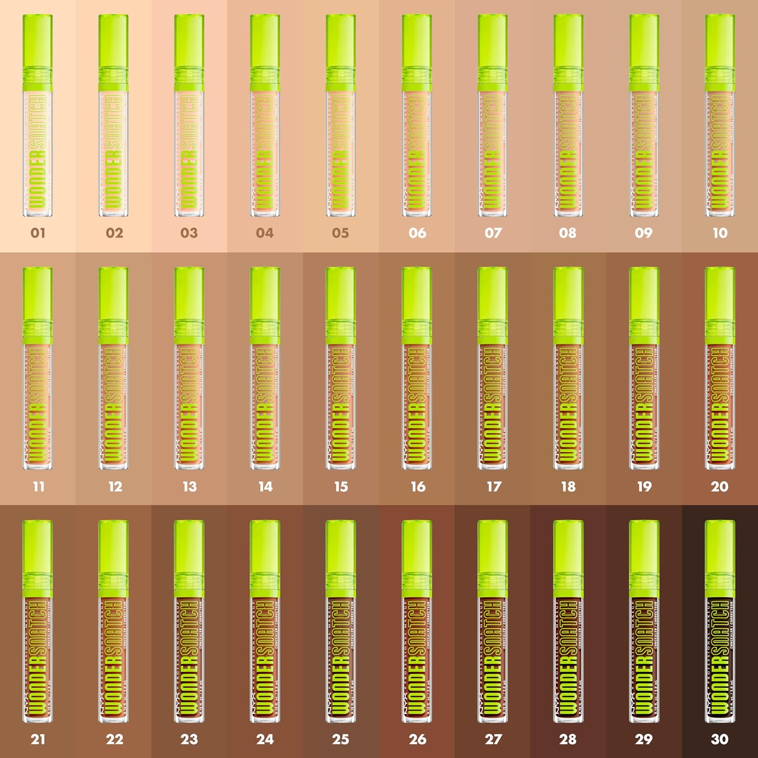 NYX PROFESSIONAL MAKEUP Wonder Snatch Concealer, Brightening, Lifting & Snatching Full Coverage Makeup Concealer with 24HR Wear, Vegan & Cruelty Free Shade Light Ivory