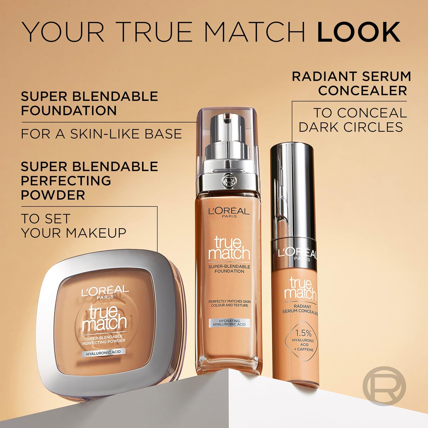 L'Oréal Paris, Liquid Foundation, Hydrating & Evening, True Match, 30 ml, Shade: 2N Vanilla