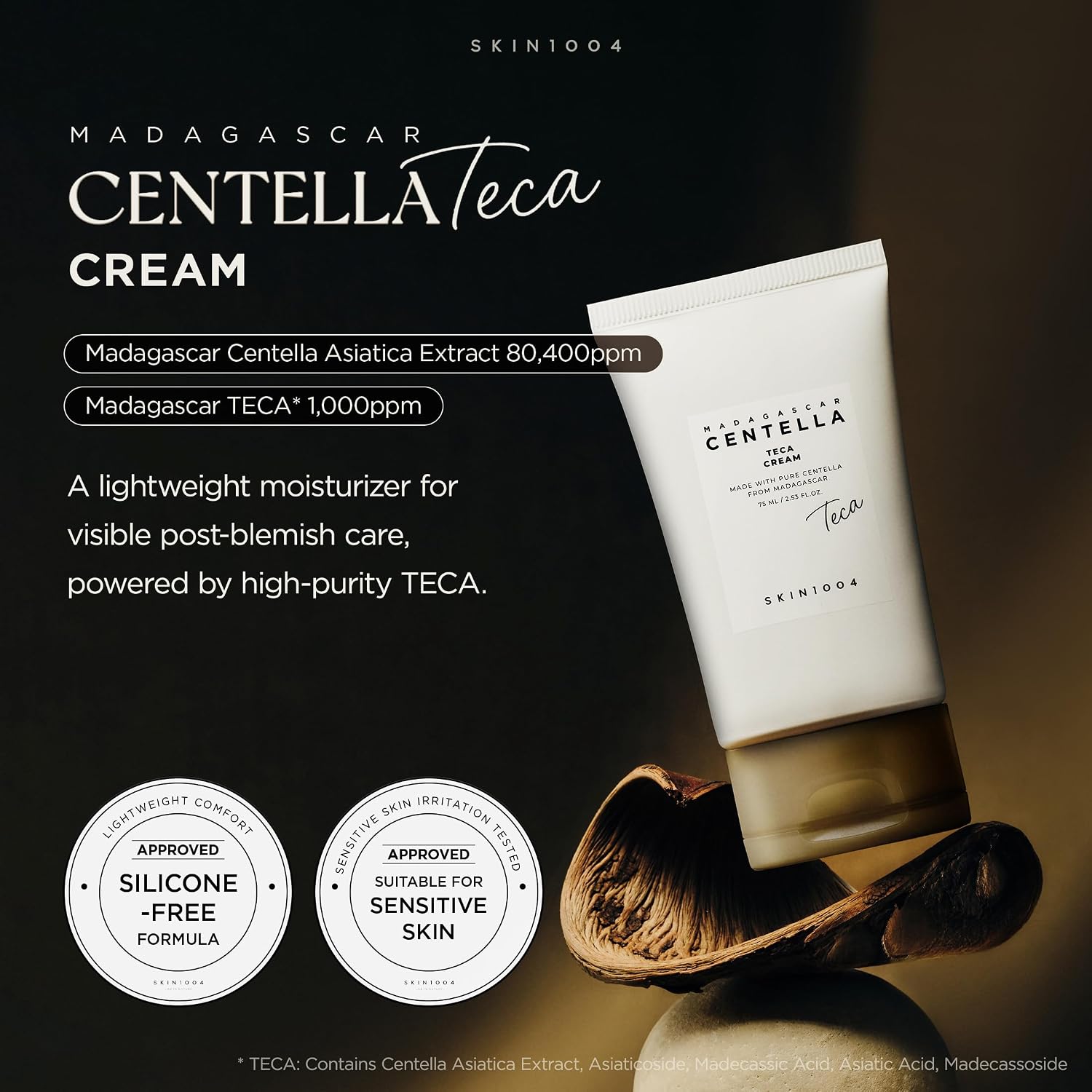 SKIN1004 Hyalu-Cica Moisture Cream, Korean Moisturiser, Face Cream, 75ml