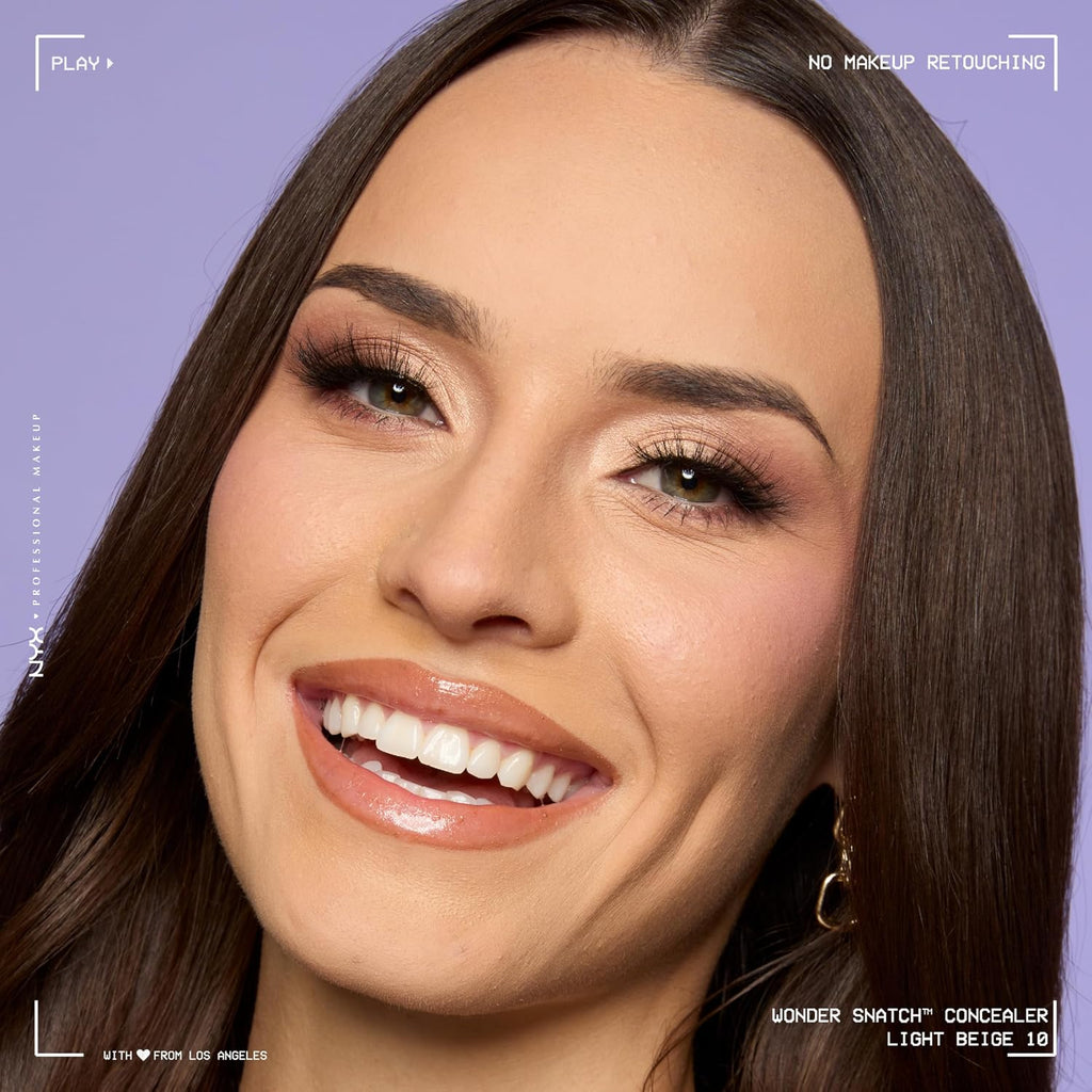 NYX PROFESSIONAL MAKEUP Wonder Snatch Concealer, Brightening, Lifting & Snatching Full Coverage Makeup Concealer with 24HR Wear, Vegan & Cruelty Free Shade Light Ivory