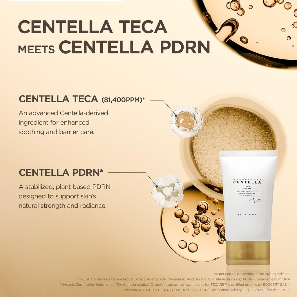 SKIN1004 Hyalu-Cica Moisture Cream, Korean Moisturiser, Face Cream, 75ml