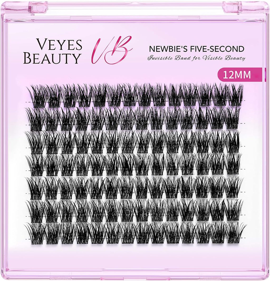 VEYESBEAUTY Manga Lash Clusters Eyelash Extensions Thin & Invisible Band