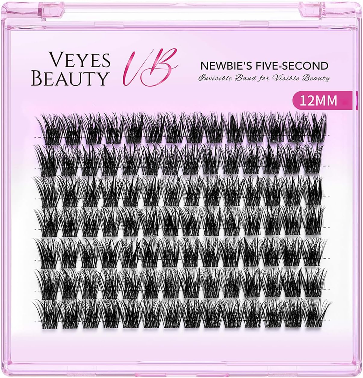 VEYESBEAUTY Manga Lash Clusters Eyelash Extensions Thin & Invisible Band