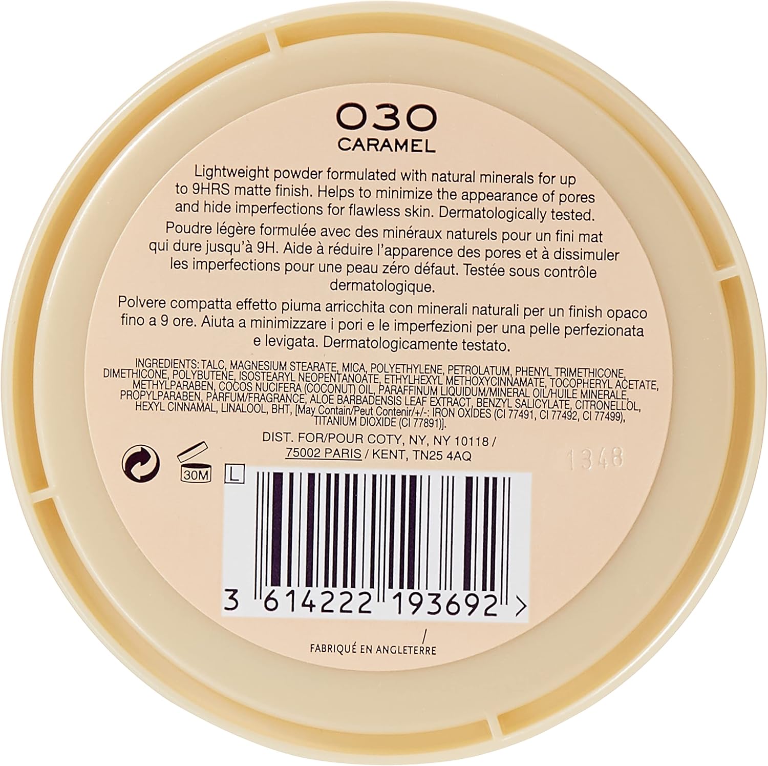 Rimmel London Stay Matte Pressed Powder Number 001 Transparent 14 g