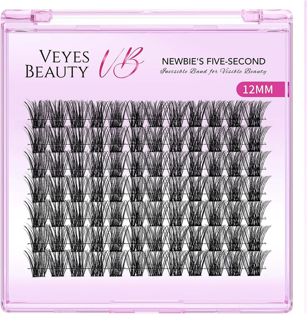 VEYESBEAUTY Manga Lash Clusters Eyelash Extensions Thin & Invisible Band