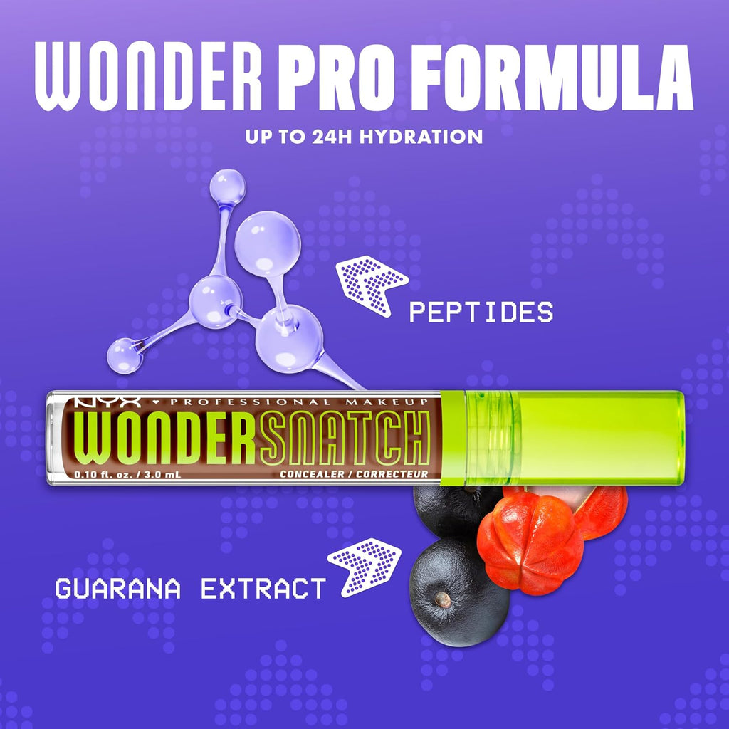 NYX PROFESSIONAL MAKEUP Wonder Snatch Concealer, Brightening, Lifting & Snatching Full Coverage Makeup Concealer with 24HR Wear, Vegan & Cruelty Free Shade Light Ivory