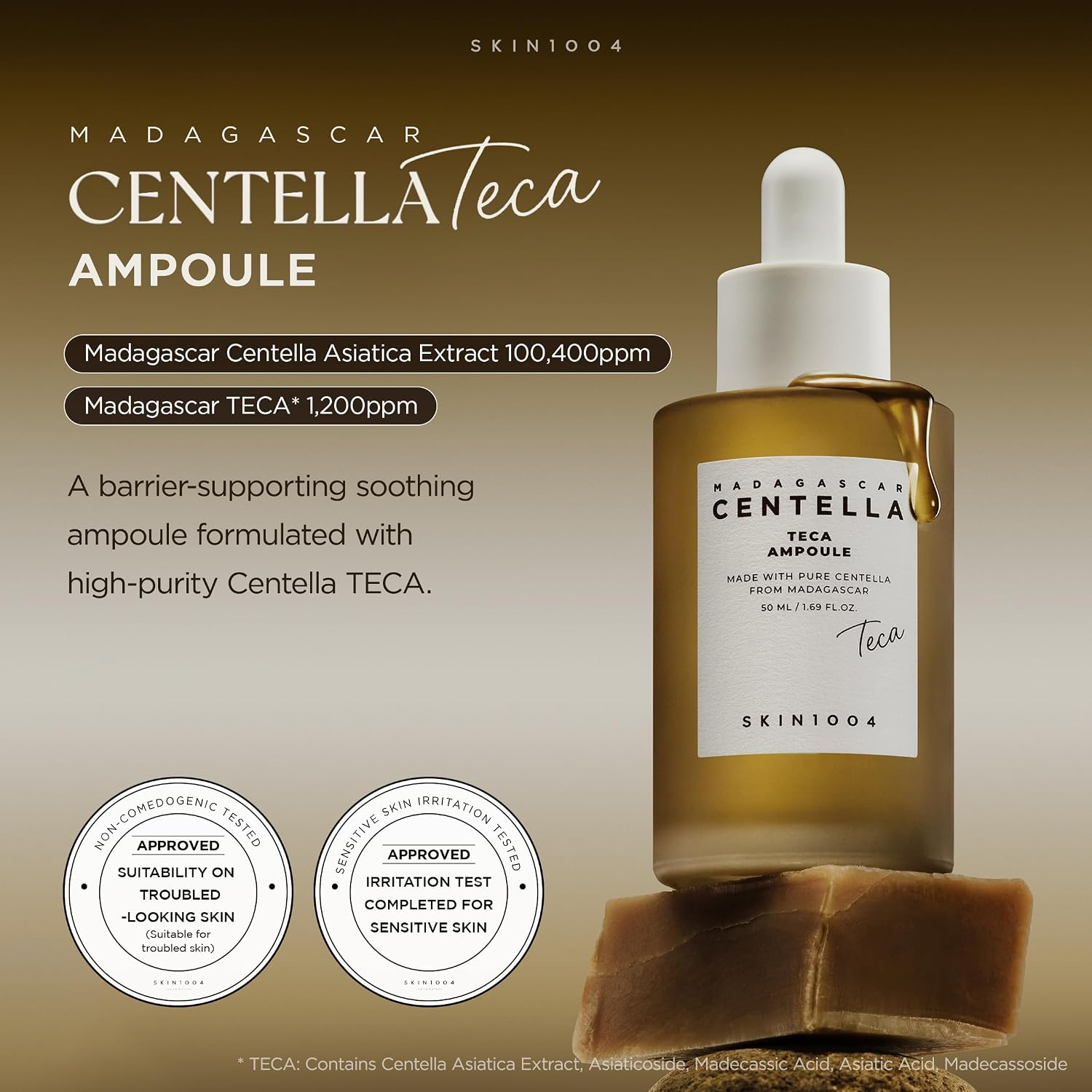 SKIN1004 [Hudson's Pick] Madagascar Centella Ampoule, Korean Face Serum with Centella Asiatica for Hydrating & Moisturizing, Soothing Facial Serum for Skin Balance, Korean Skin Care, 100ml