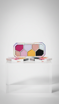 Prismatic eyeshadow palette with bold shimmer