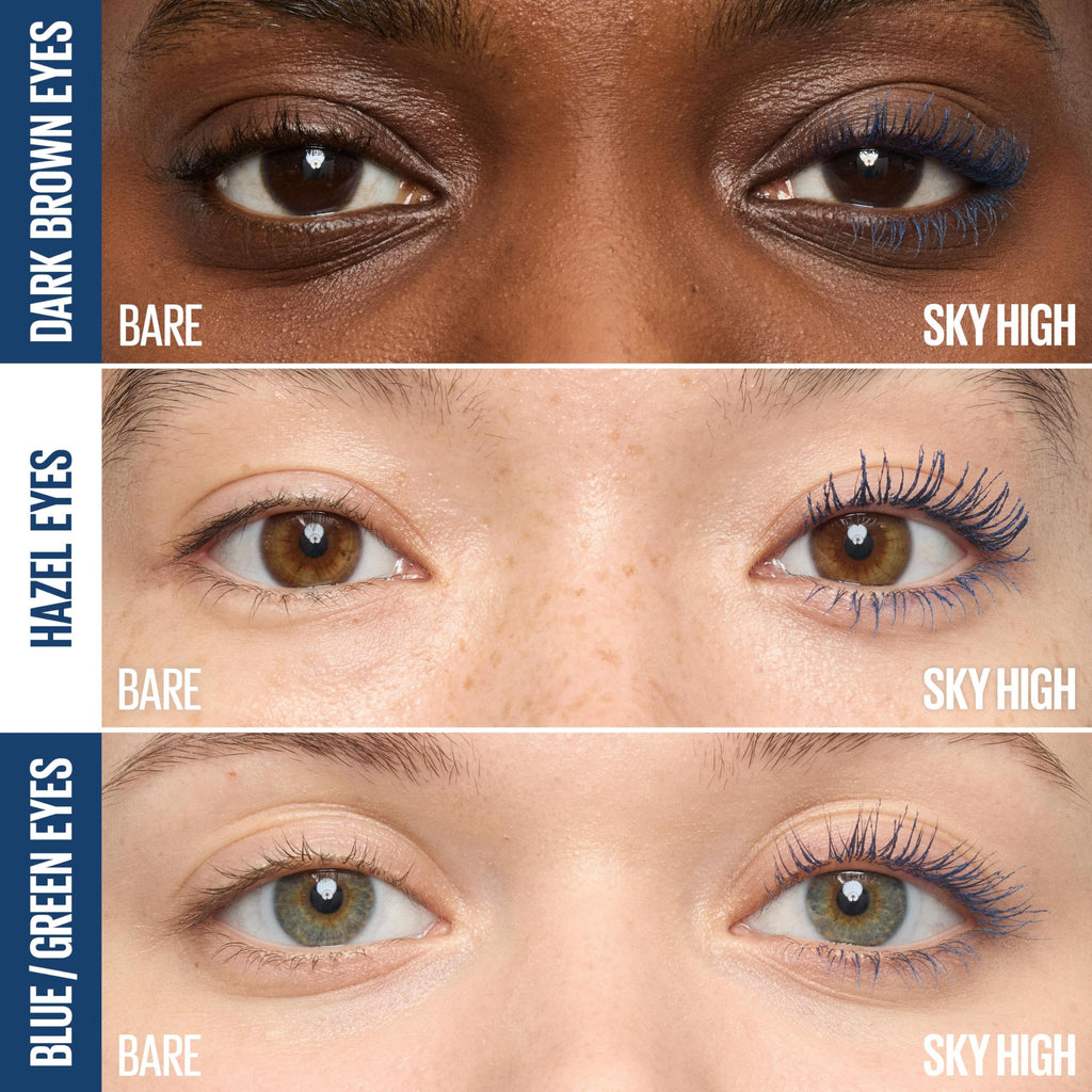 Maybelline Lash Sensational Sky High Washable Mascara Makeup, Volumizing, Lengthening, Defining, Curling, Multiplying, Buildable Formula, Blackest Black, 1 Count