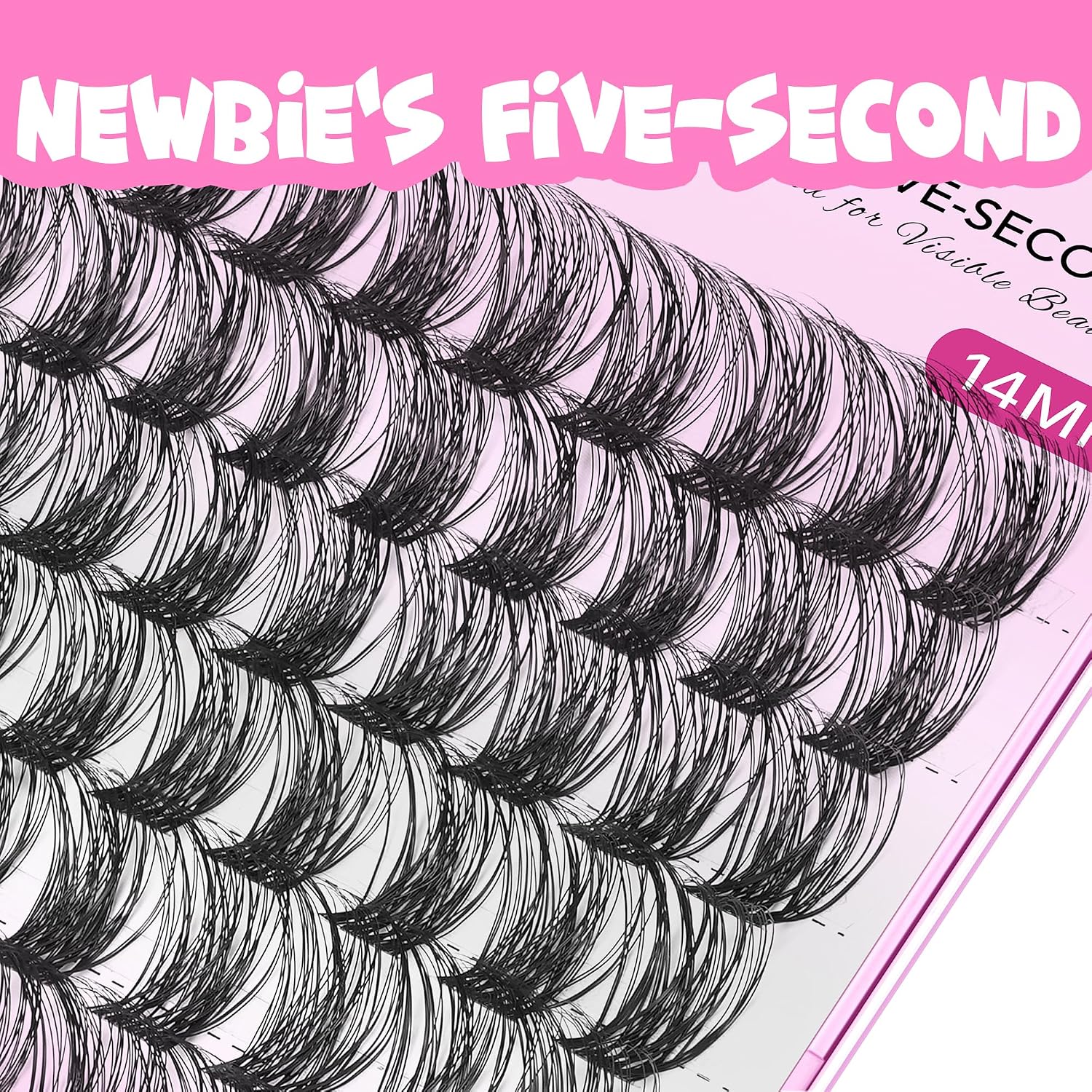 VEYESBEAUTY Manga Lash Clusters Eyelash Extensions Thin & Invisible Band