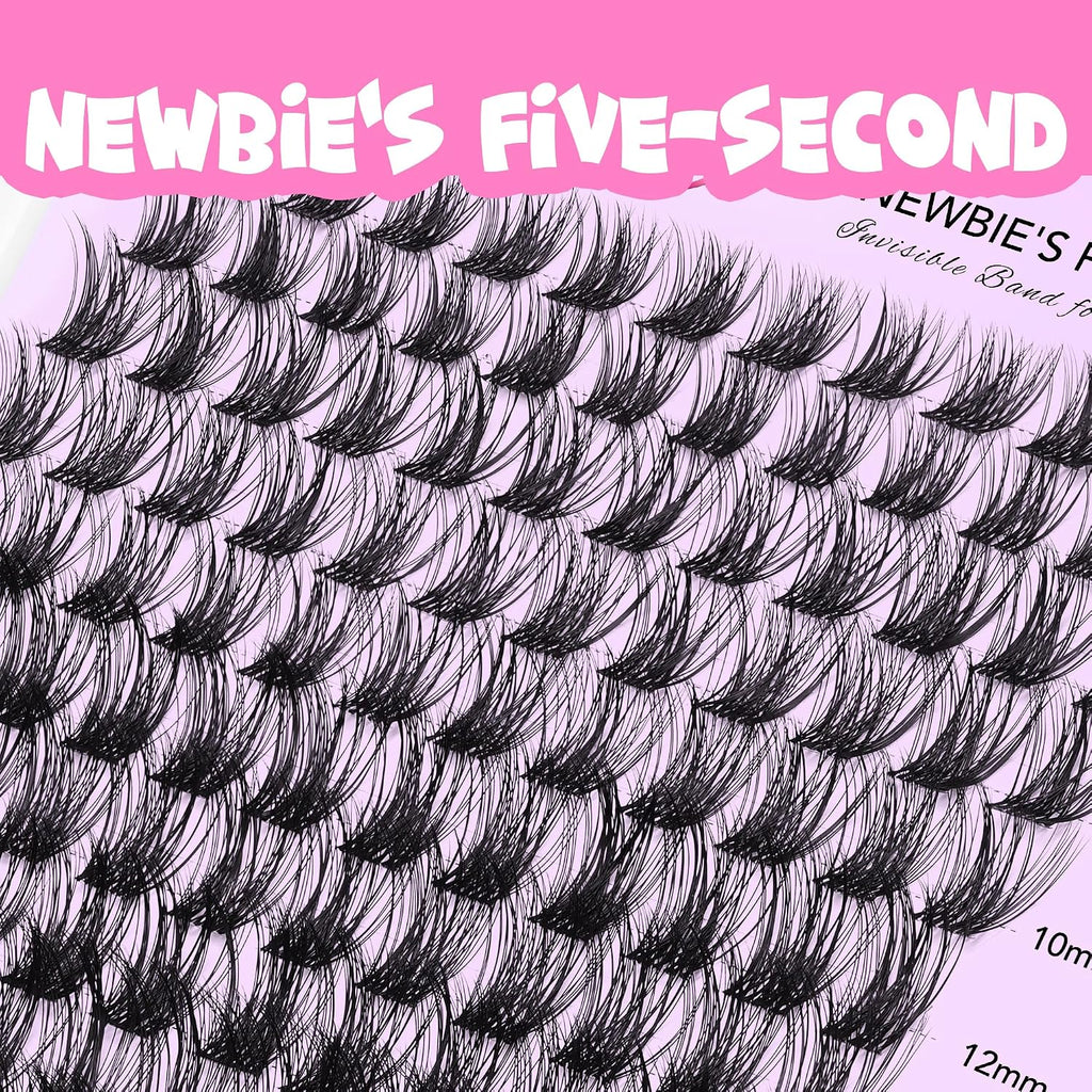 VEYESBEAUTY Manga Lash Clusters Eyelash Extensions Thin & Invisible Band