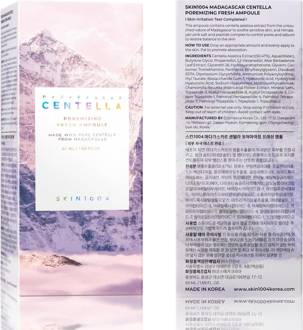 SKIN1004 [Hudson's Pick] Madagascar Centella Ampoule, Korean Face Serum with Centella Asiatica for Hydrating & Moisturizing, Soothing Facial Serum for Skin Balance, Korean Skin Care, 100ml