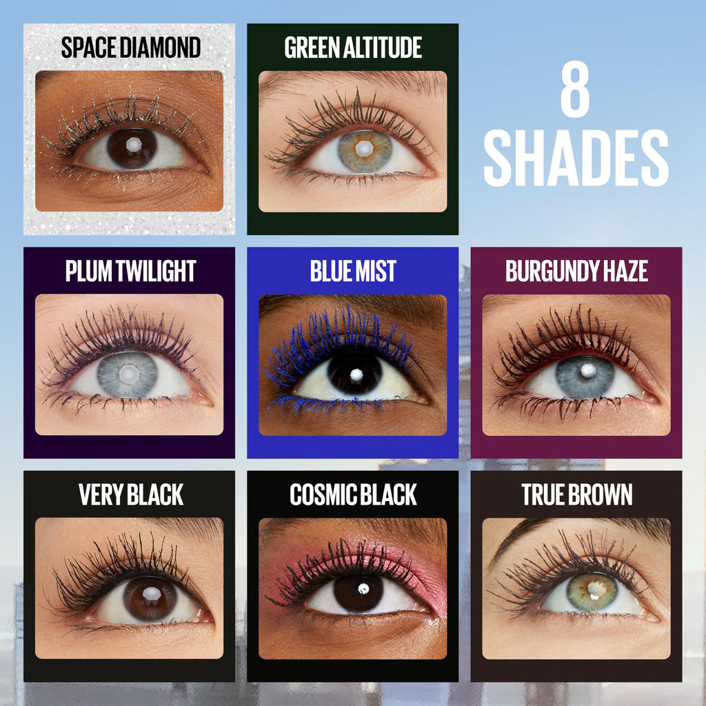 Maybelline Lash Sensational Sky High Washable Mascara Makeup, Volumizing, Lengthening, Defining, Curling, Multiplying, Buildable Formula, Blackest Black, 1 Count