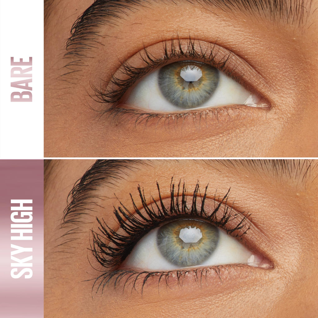 Maybelline Lash Sensational Sky High Washable Mascara Makeup, Volumizing, Lengthening, Defining, Curling, Multiplying, Buildable Formula, Blackest Black, 1 Count