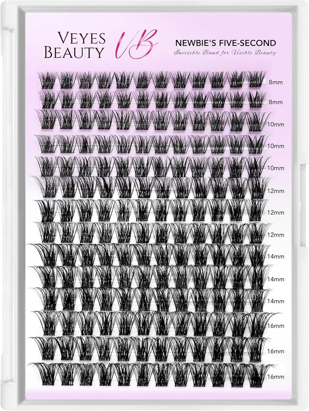 VEYESBEAUTY Manga Lash Clusters Eyelash Extensions Thin & Invisible Band