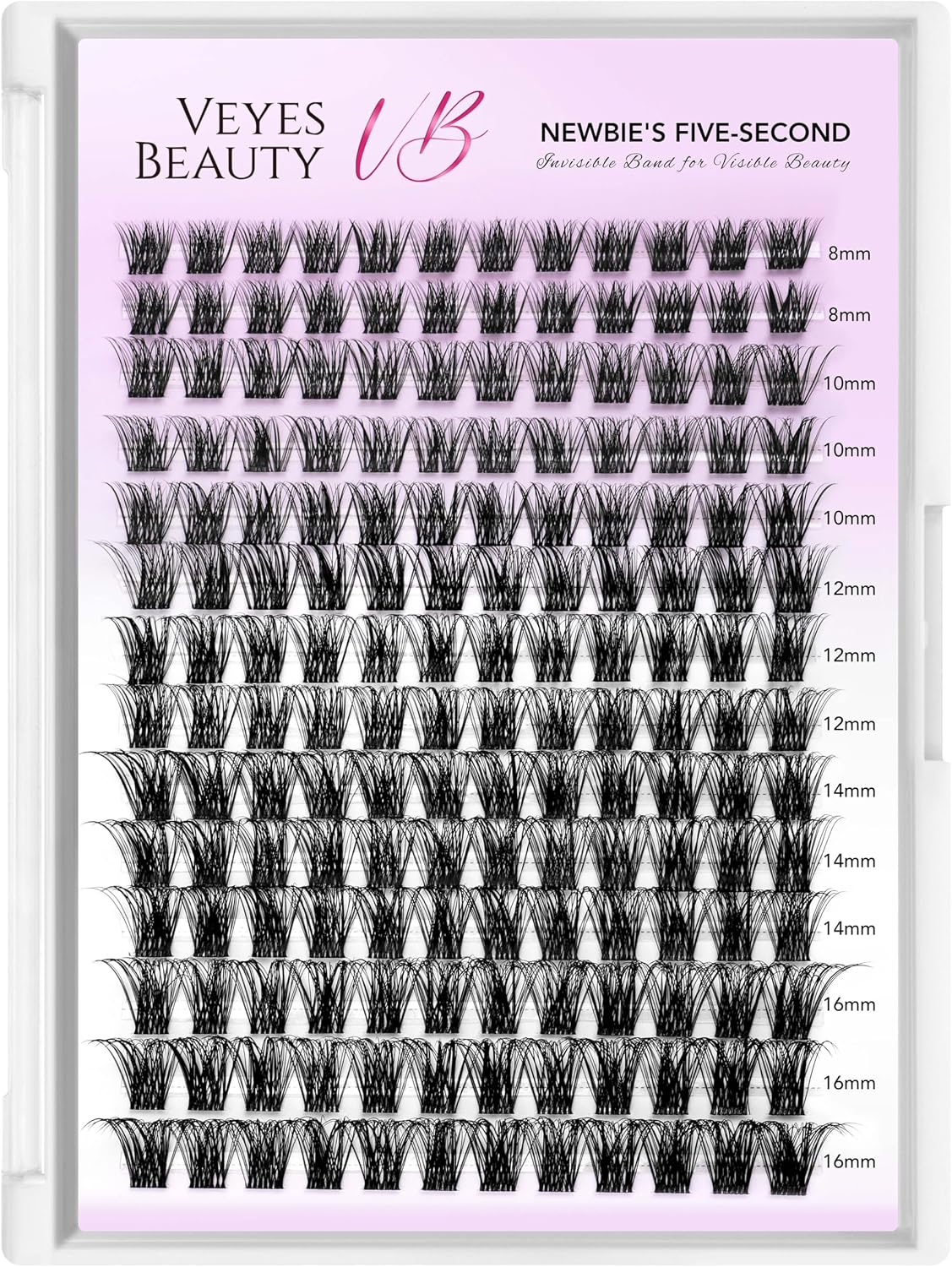 VEYESBEAUTY Manga Lash Clusters Eyelash Extensions Thin & Invisible Band