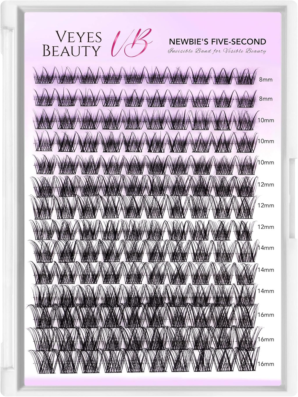 VEYESBEAUTY Manga Lash Clusters Eyelash Extensions Thin & Invisible Band