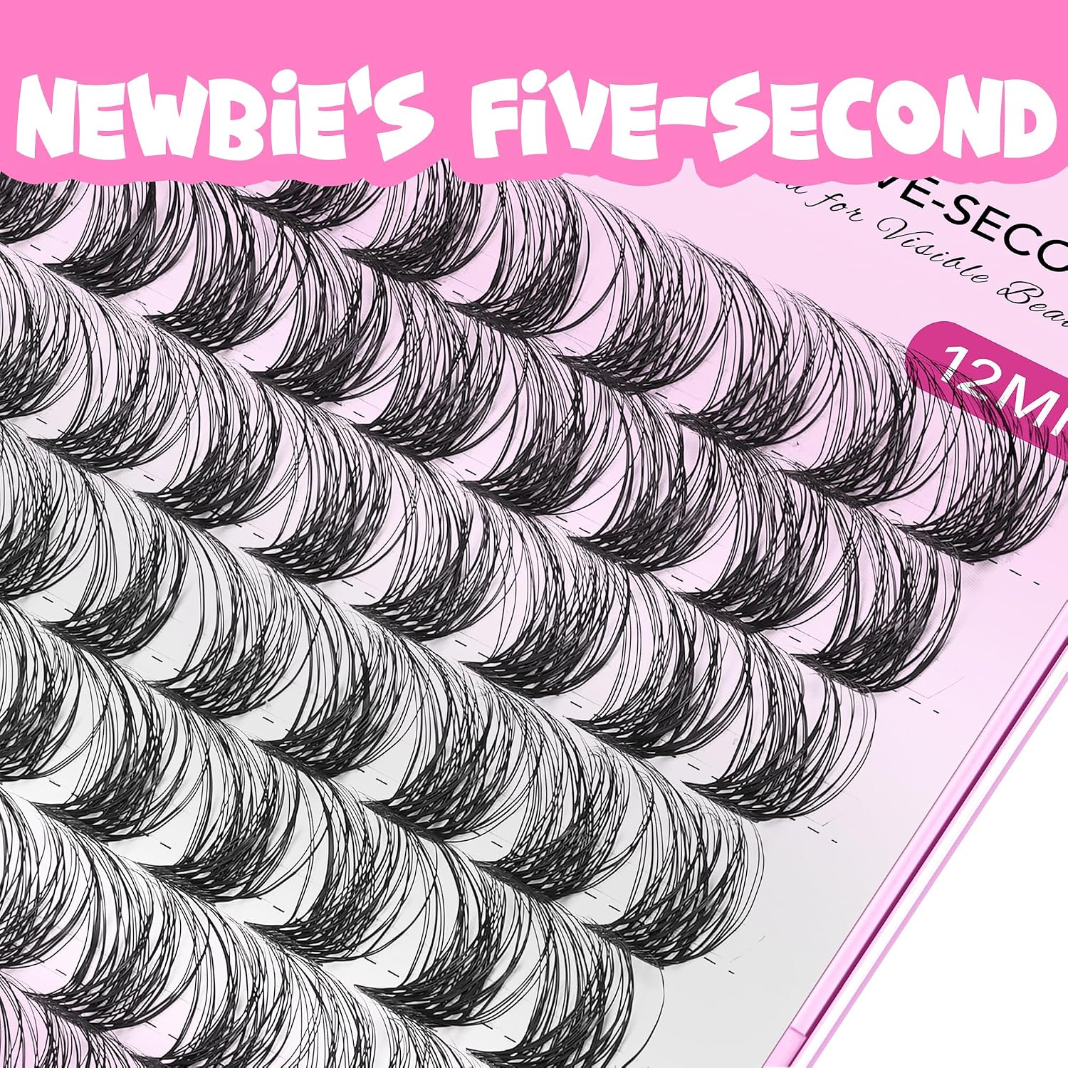 VEYESBEAUTY Manga Lash Clusters Eyelash Extensions Thin & Invisible Band
